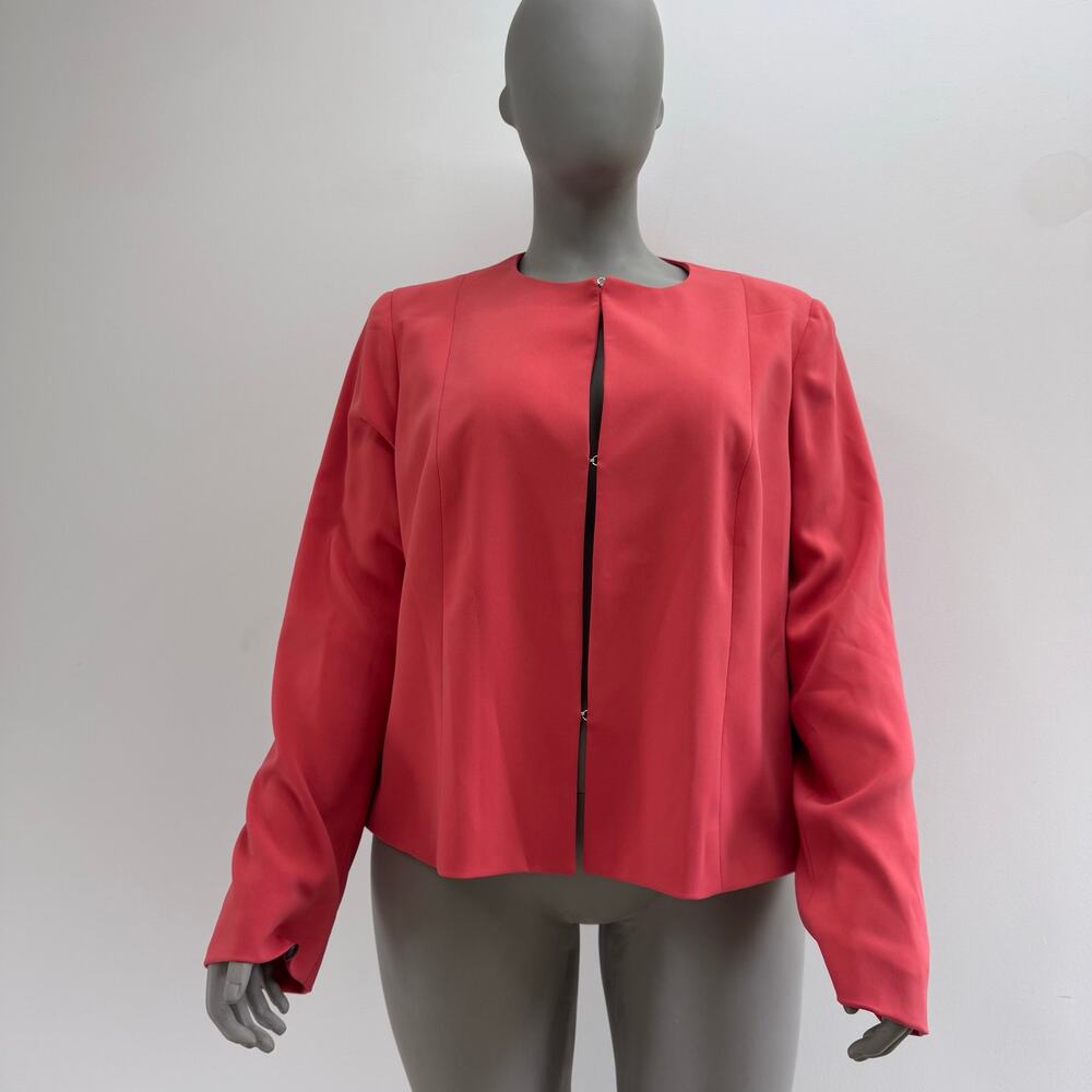NWT Marina Rinaldi Boxy Blazer Jacket Orange US 20 Career Academia Office Siren